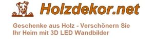 3D- Wandbilder aus Holz mit LED beleuchtet